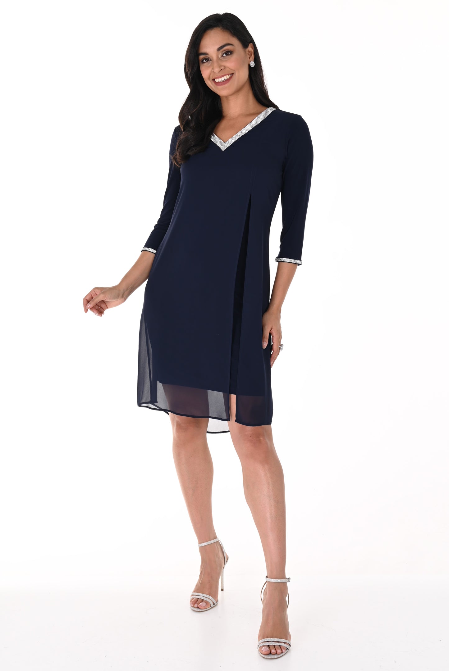 Frank Lyman Kleid 208003-MID Mitternacht