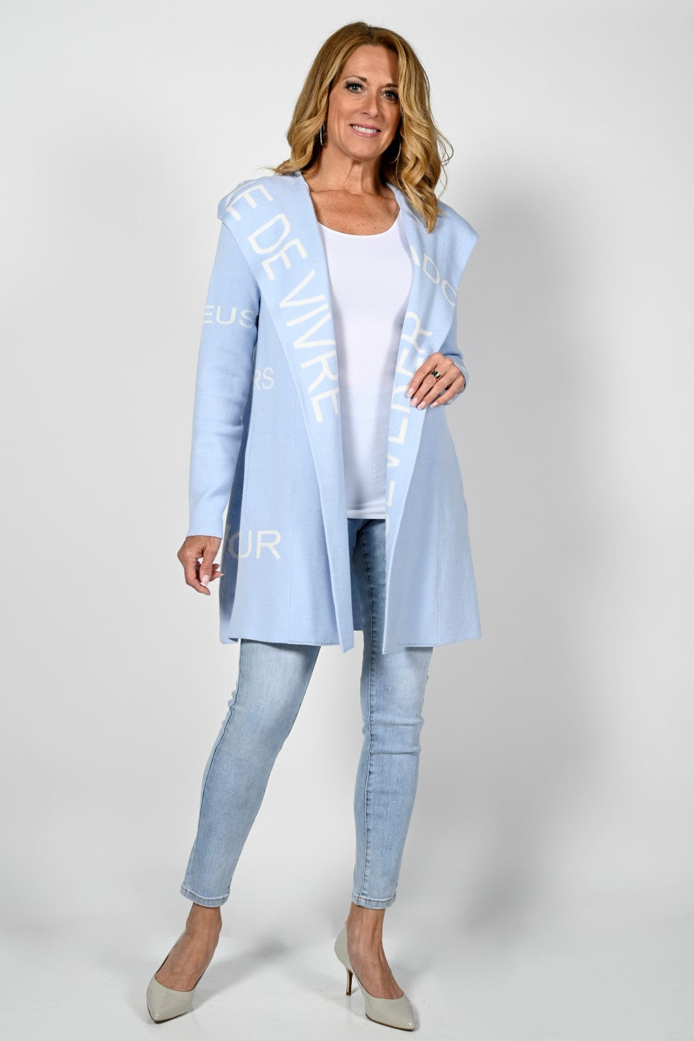 Frank Lyman Cover Up 214144U LB Light Blue Belle Mia Boutique