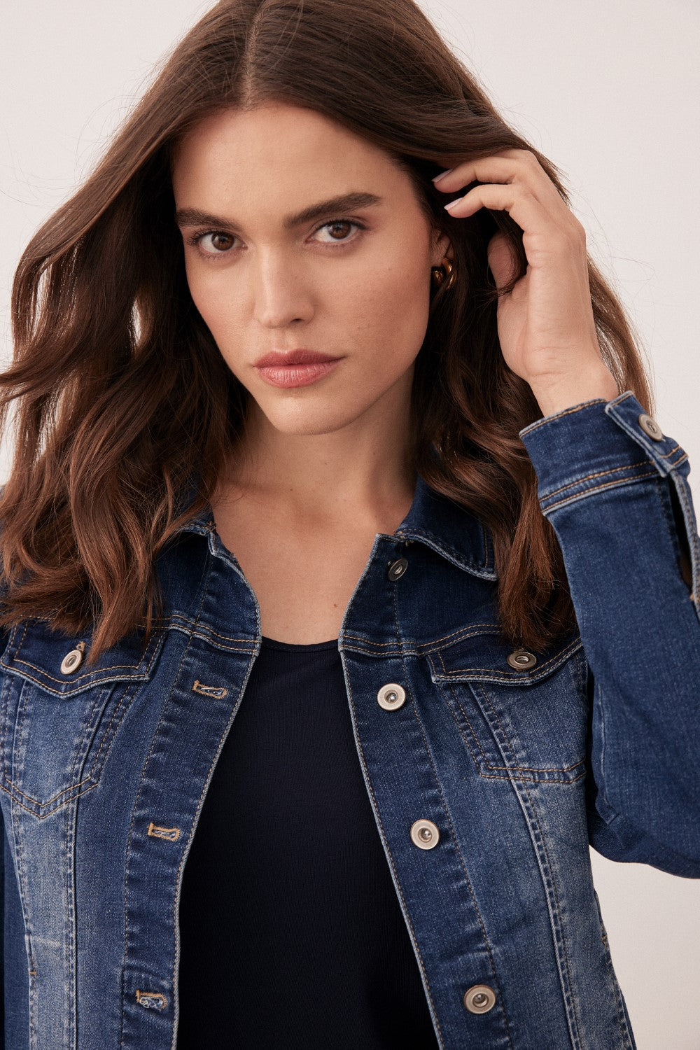 Charlie B Stretch Denim Jacke C6302S-431a-007 Indigo
