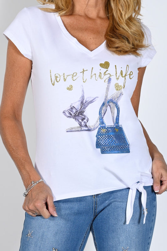 Frank Lyman Top 231748u Weiß/Blau