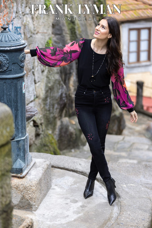 Frank Lyman Jeans 233886u Black/Magenta