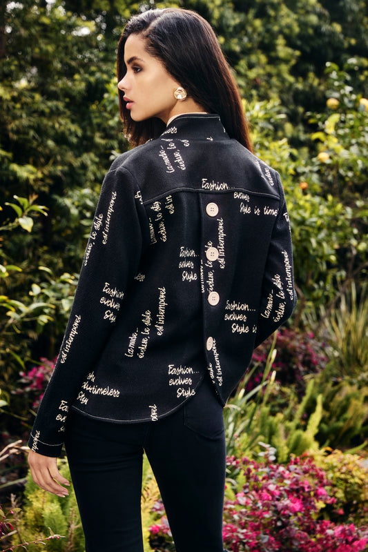 Frank Lyman Jacke 243393 Schwarz/Beige