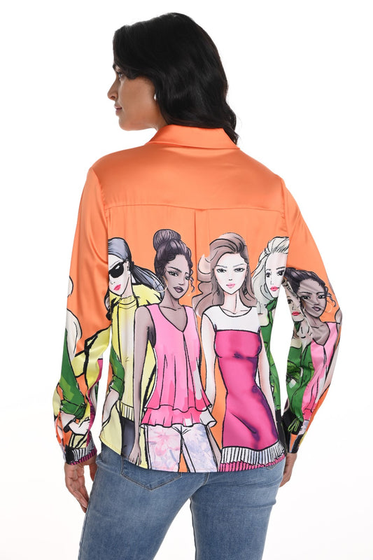 Frank Lyman Bluse 246263U-ARNG Orange/Multi