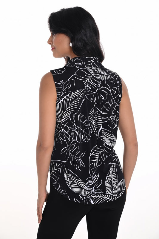 Frank Lyman Top 251354 Schwarz/Aus weiß