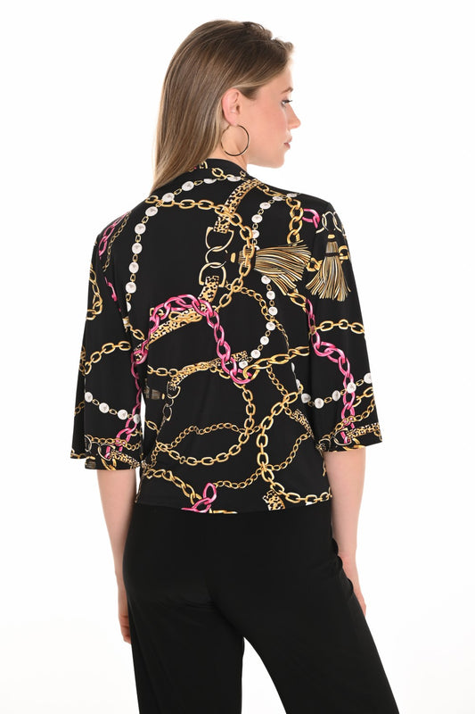 Frank Lyman Top 251372 Black/Pink