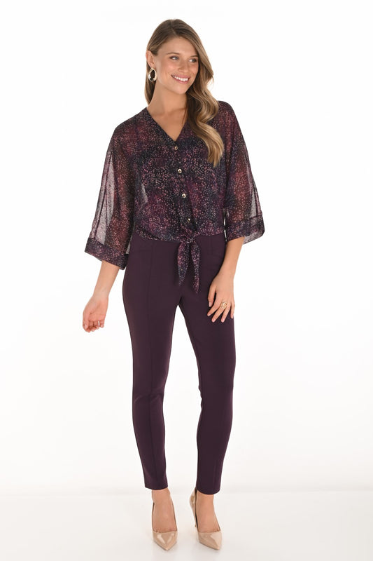 Frank Lyman Pant 253205 Deep Plum