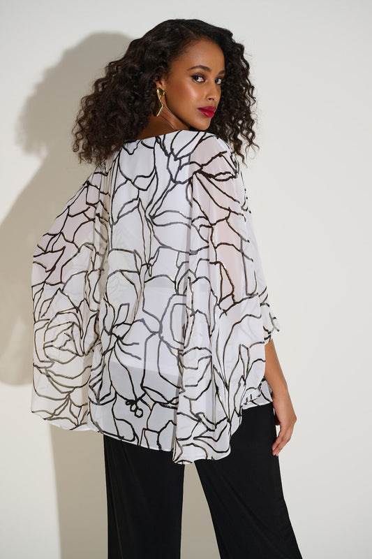 Joseph Ribkoff Top 253795 Vanille/Schwarz