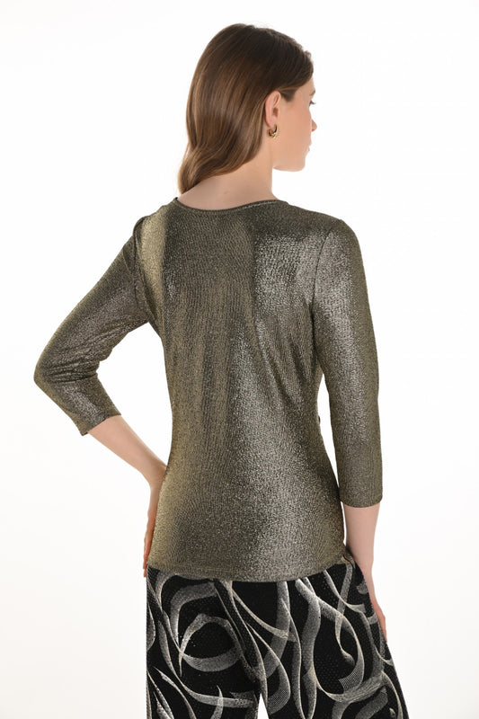 Frank Lyman Top 254152 Gold/Black