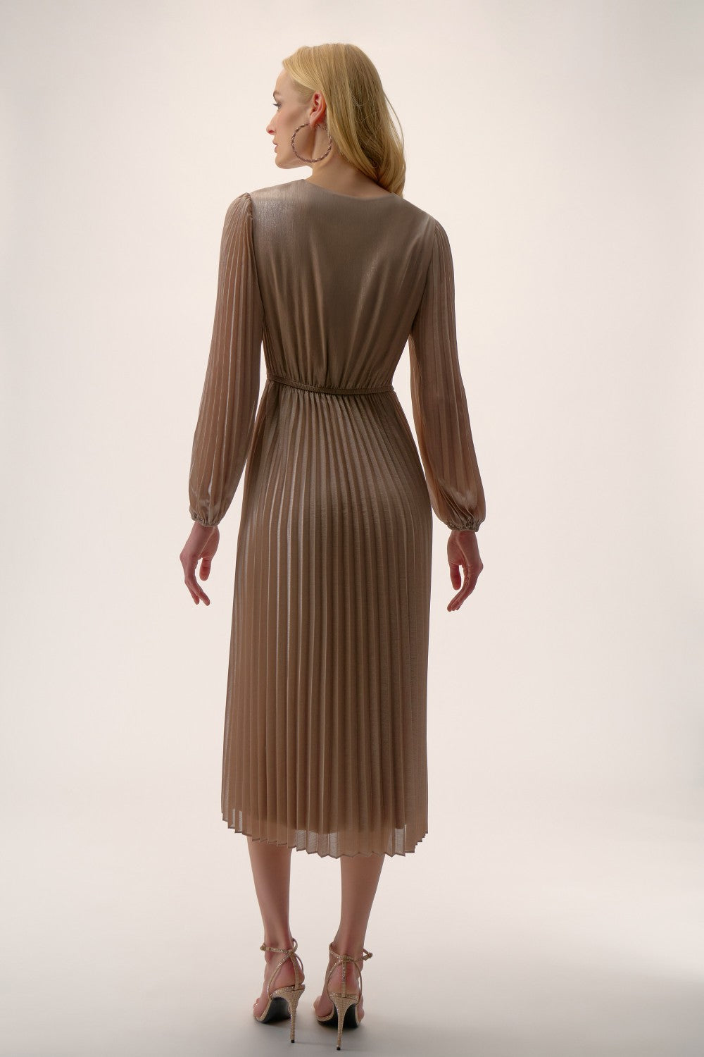 Joseph Ribkoff Dress 254728 Taupe/Silver