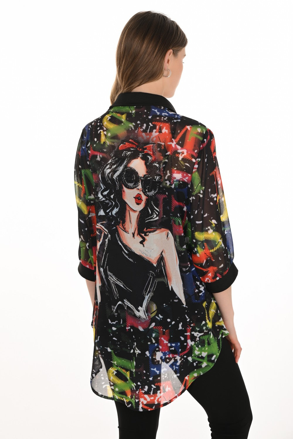 Frank Lyman Blouse 254932 Black/Multi