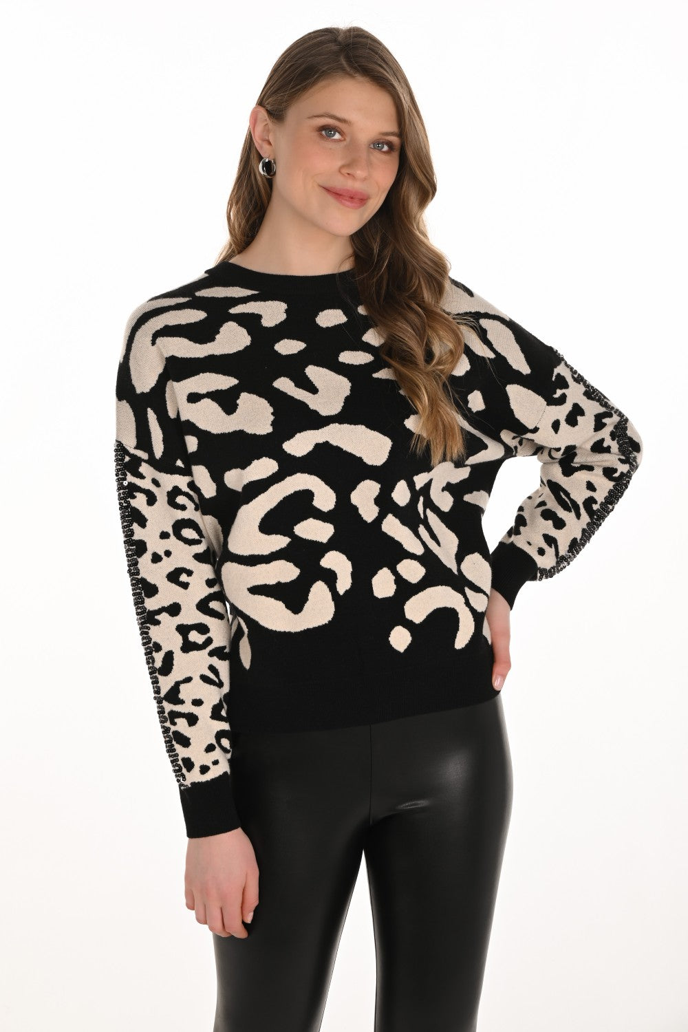 Frank Lyman Sweater 254988 Cream/Black