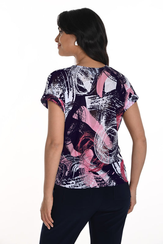 Frank Lyman Top 256349 Marine/Pink