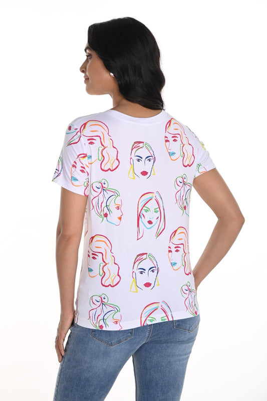 Frank Lyman Top 256794U Weiß/Multi