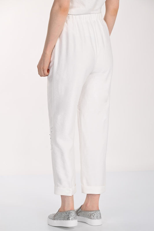 Frank Lyman Pant 261114 Off White/Silver