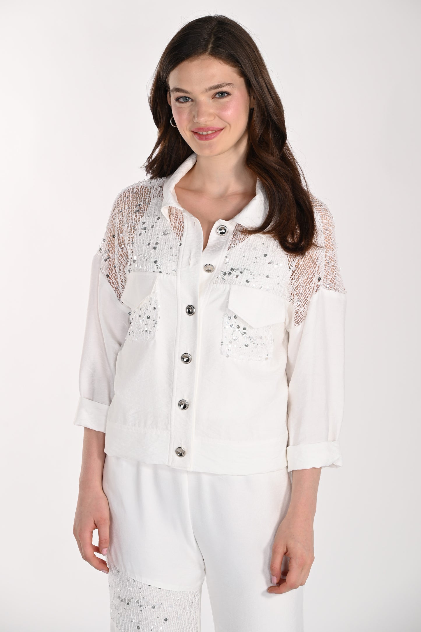 Frank Lyman Jacket 261115 Off-White/Silver