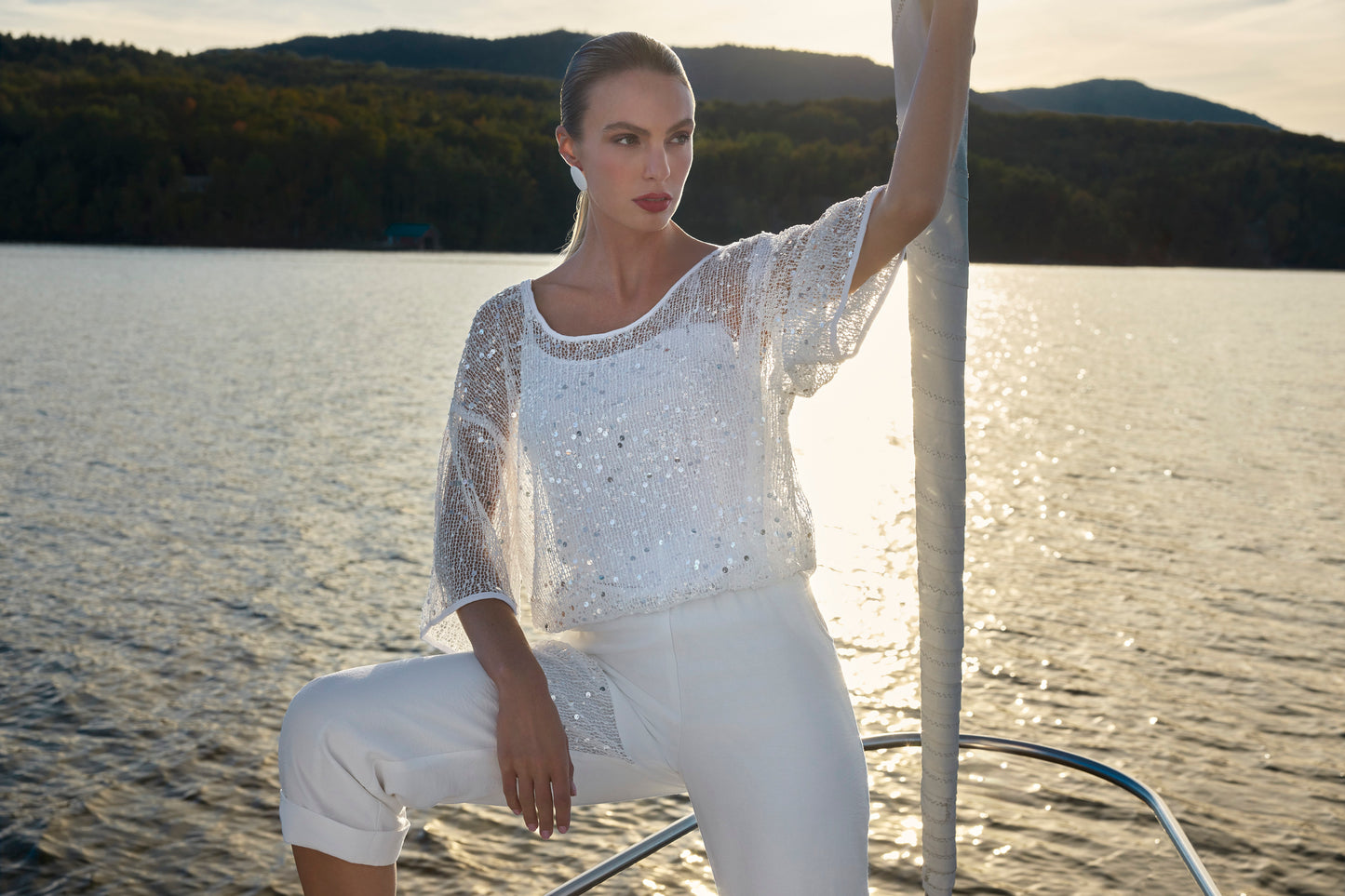 Frank Lyman Top 261116 Off White/Silver
