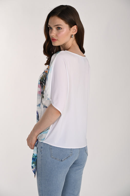 Frank Lyman Top 261233 Off White/Blue
