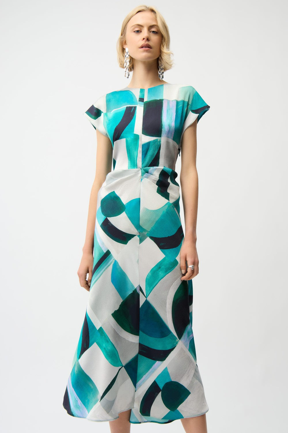 joseph ribkoff green dress Joseph Ribkoff Absolute Green Ruffled Mermaid Evening Dress 243703   AfterRetail