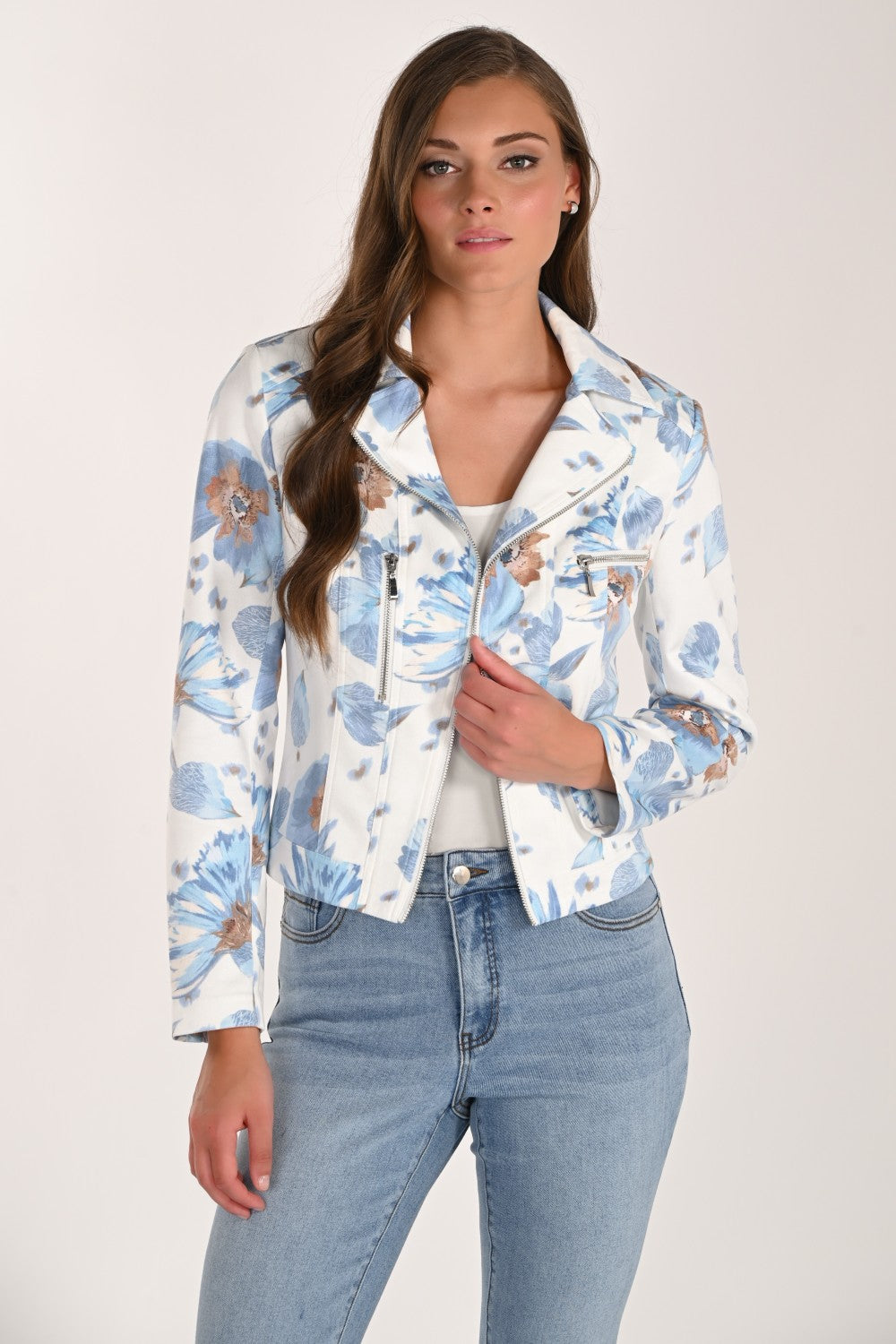 Frank Lyman Jacket 261618 Ivory/Blue
