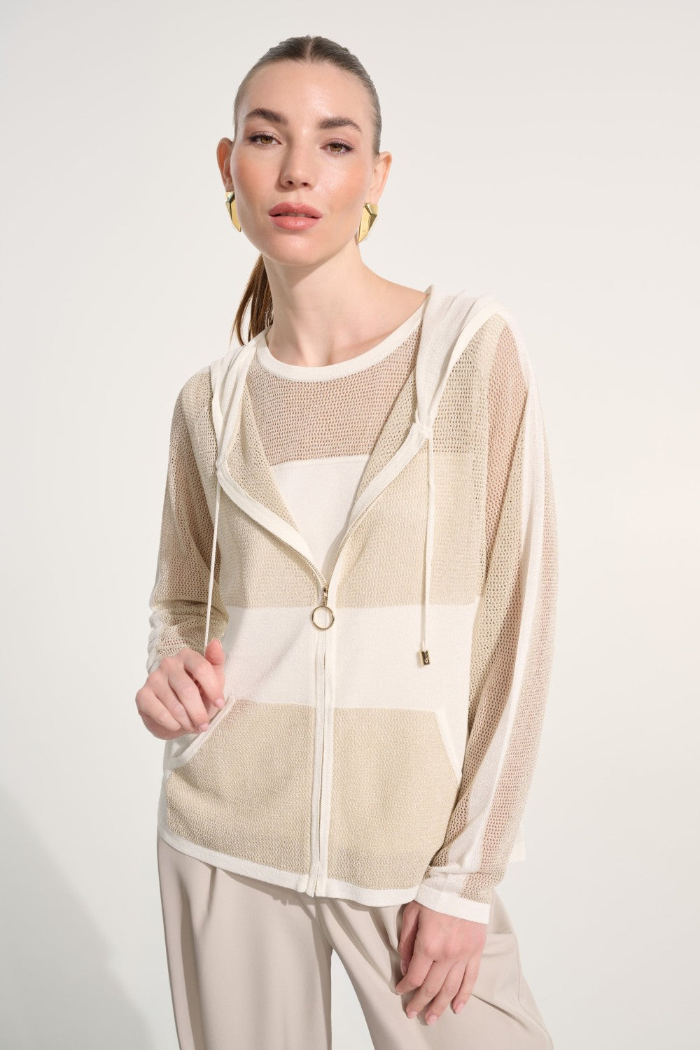 Joseph Ribkoff Jacket 262613 Vanilla/Gold – Belle Mia Boutique