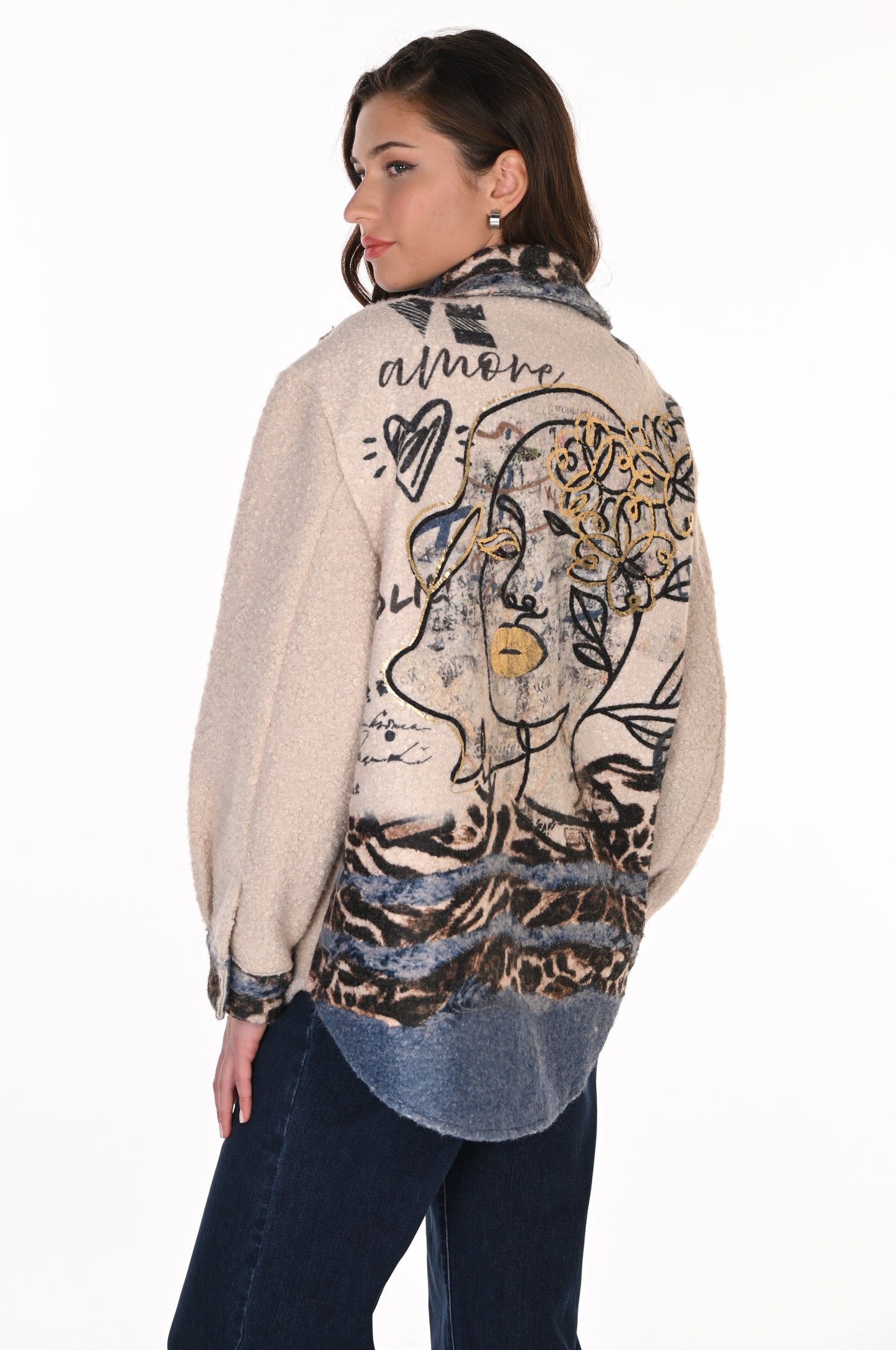 Frank Lyman Jacket 263788 Oat/Blue