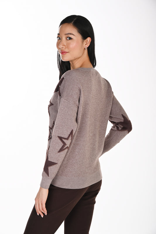 Frank Lyman Sweater 264812 Taupe/Mocha