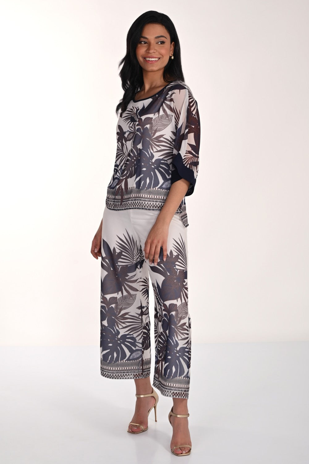 Frank Lyman Pant 266108 Porcelain/Midnight