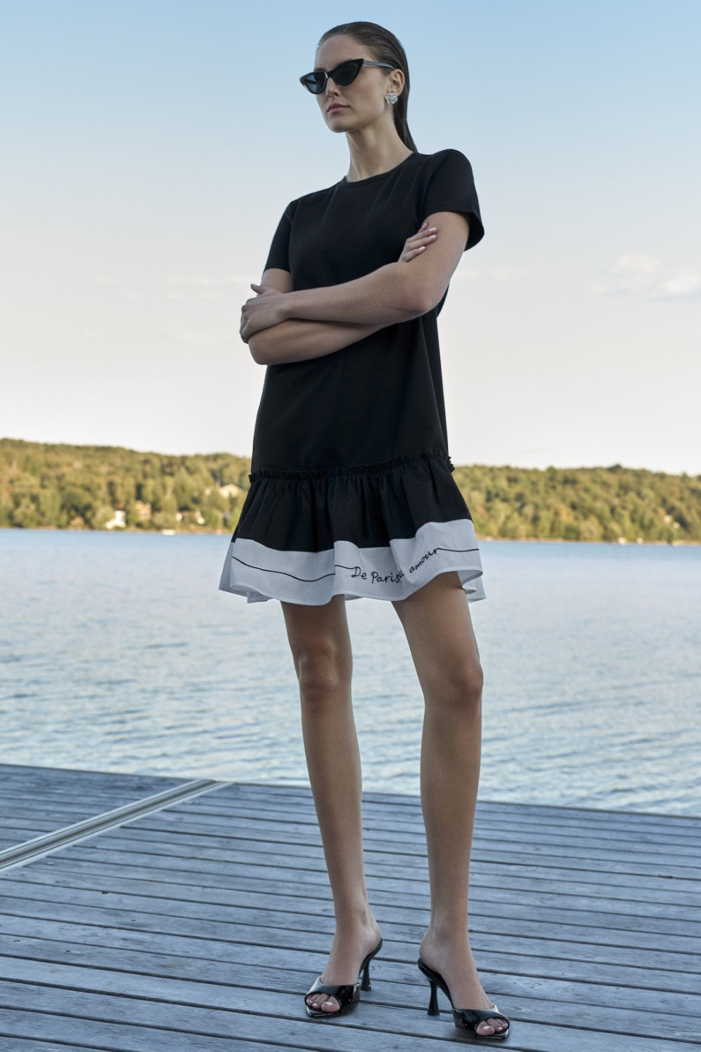 Frank Lyman Kleid 266573 Schwarz/Weiß