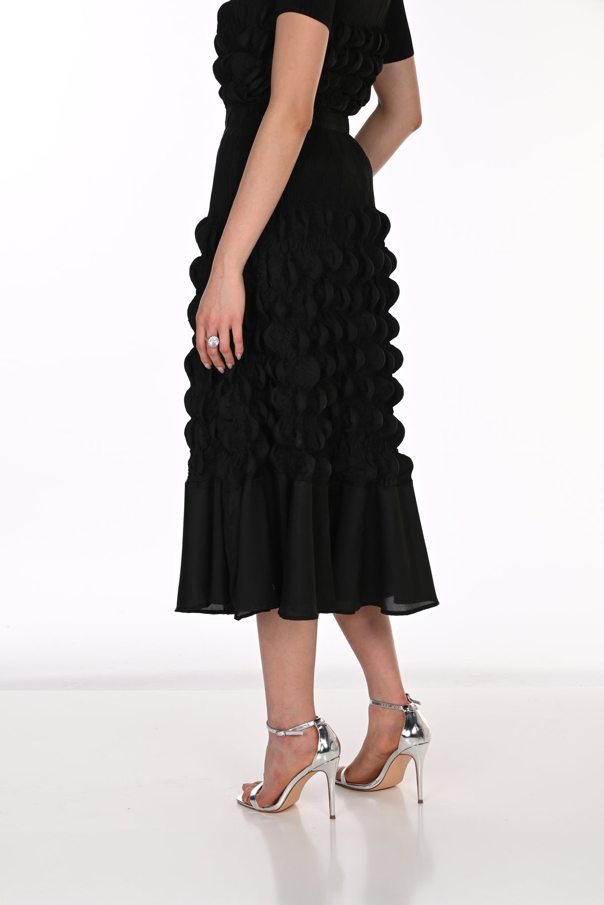 Lyman Women’s Textured A-Line Skirt 269715 – Black