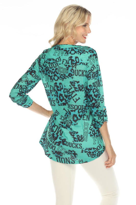 New Label Blouse 88810-GR Green