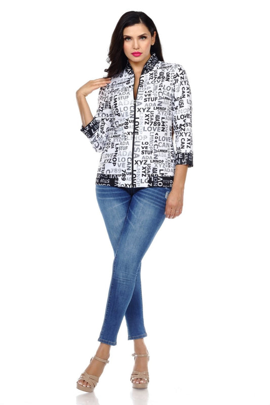 New Label Jacke 88483BW Schwarz/Weiß