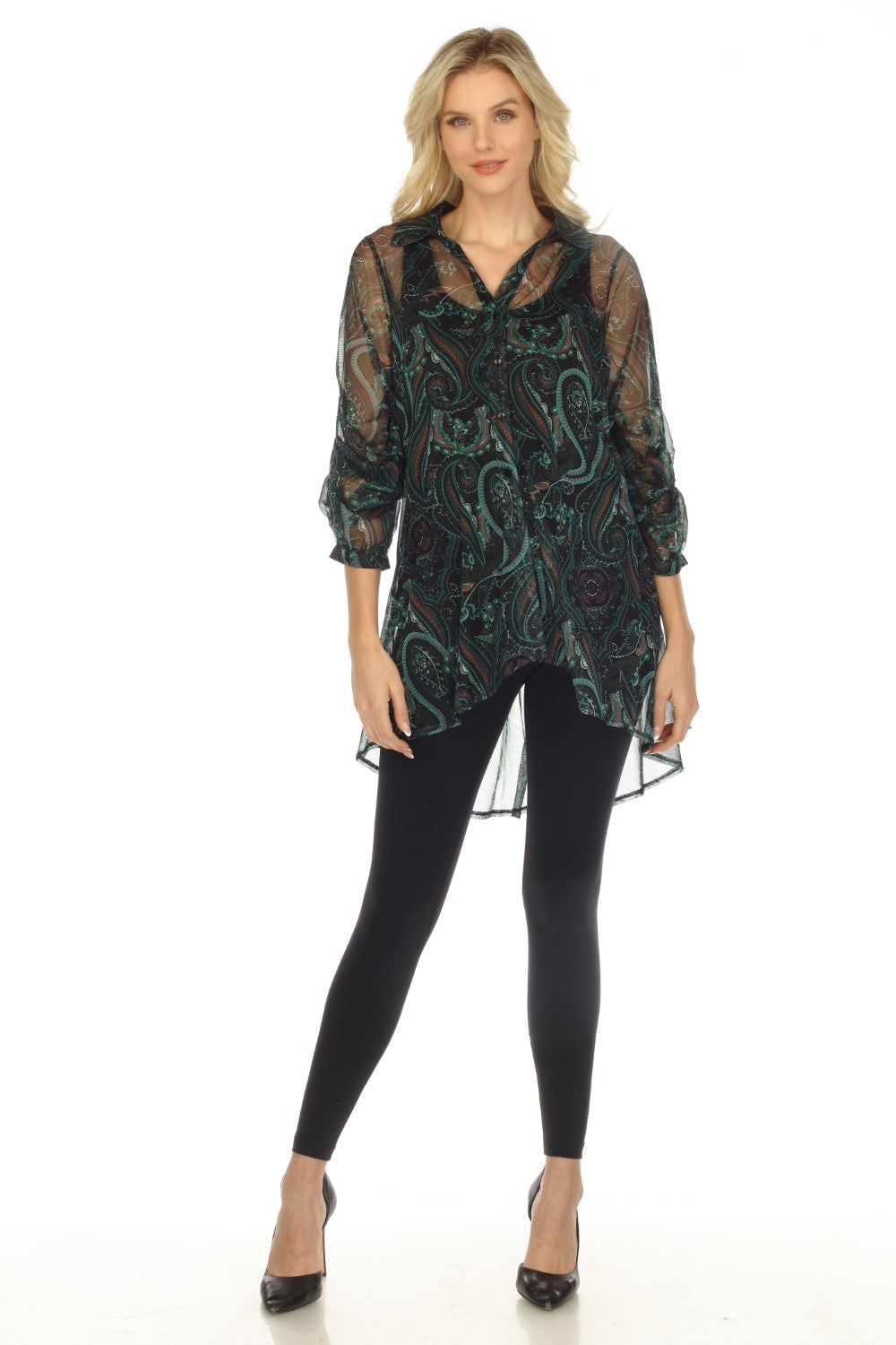 New Label Blusa 88894 verde/negro