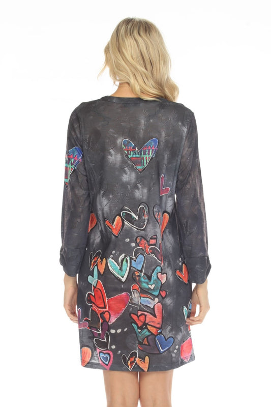 New Label Kleid 91066-AS50 Black/Multi