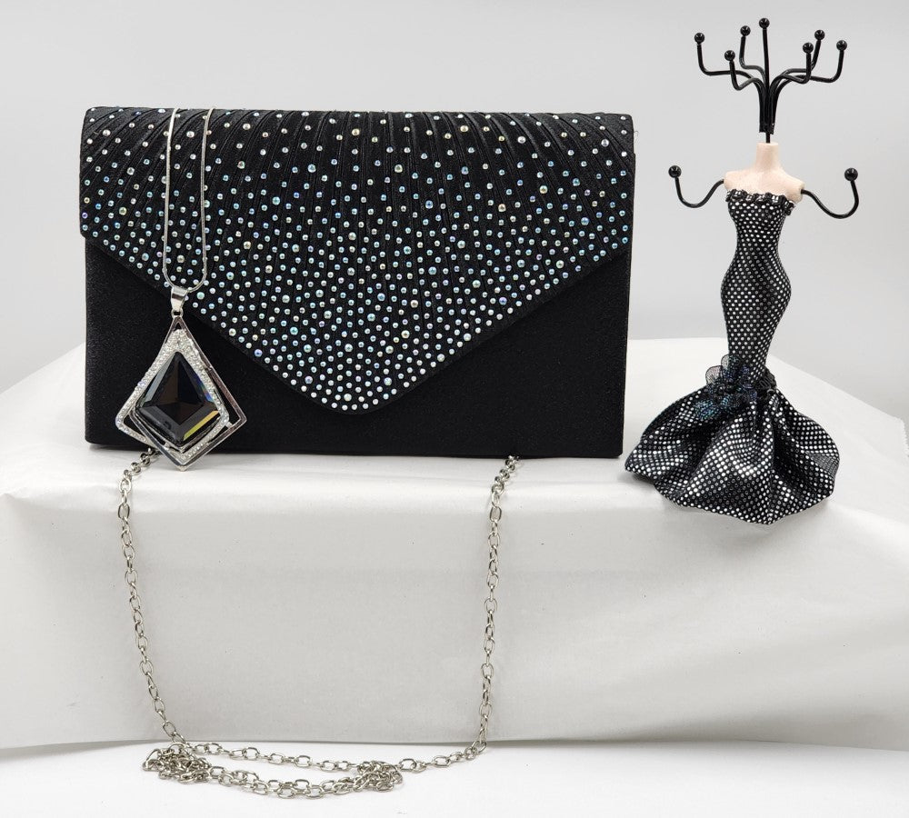 BM-Kreationen Abendkupplung B102-BLK Schwarz