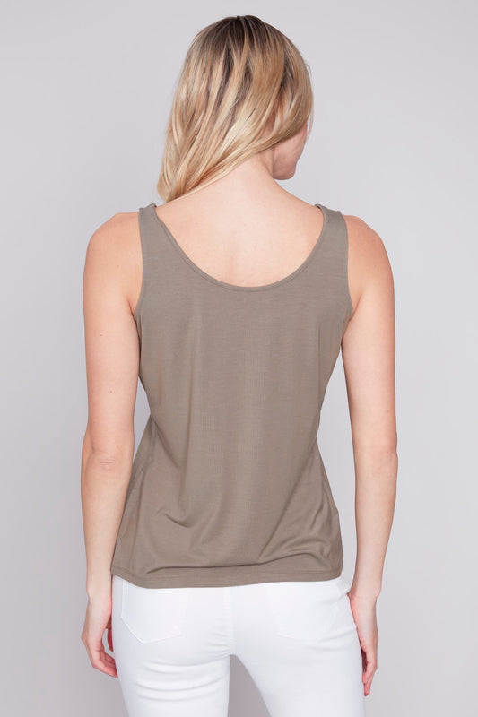 Charlie B Reversible Bamboo Viscose Cami C1243APK-730A-375 Celadon