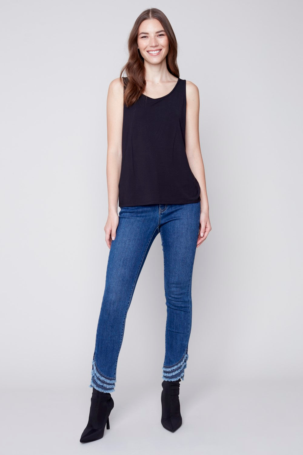 Charlie B Cami C1243spk-Blk Black