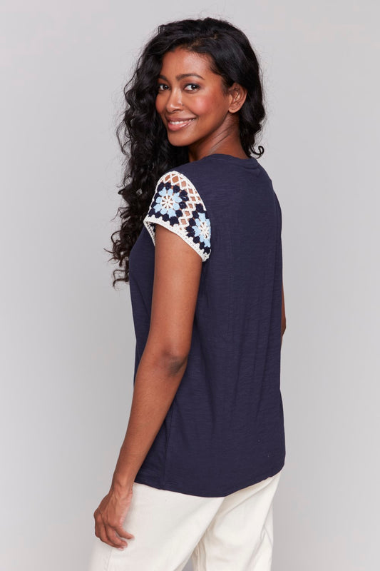 Charlie B T-Shirt C1374PK-075B-117 Marine