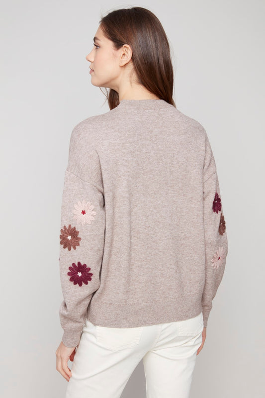 Charlie B Sweater C2891-974A-912 H-Taupe