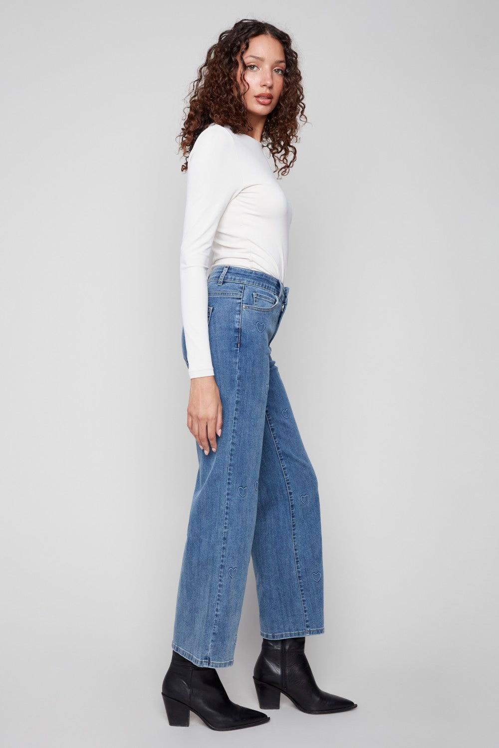 Charlie B Jeans C5630-443C-997 Denim Hearts