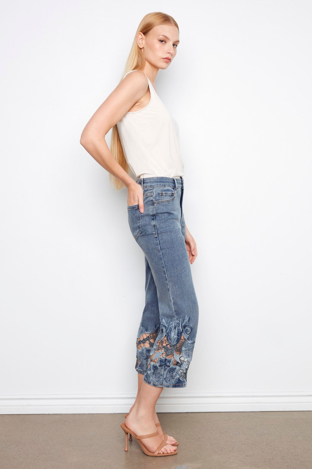 Charlie B Jeans C5648R-431A-156 Medium Blue