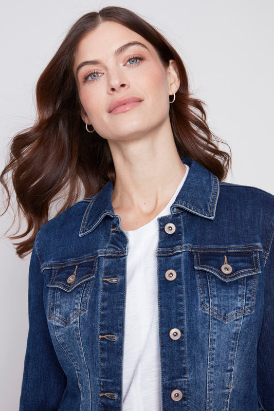 Charlie B Stretch Denim Jacke C6302S-431a-007 Indigo