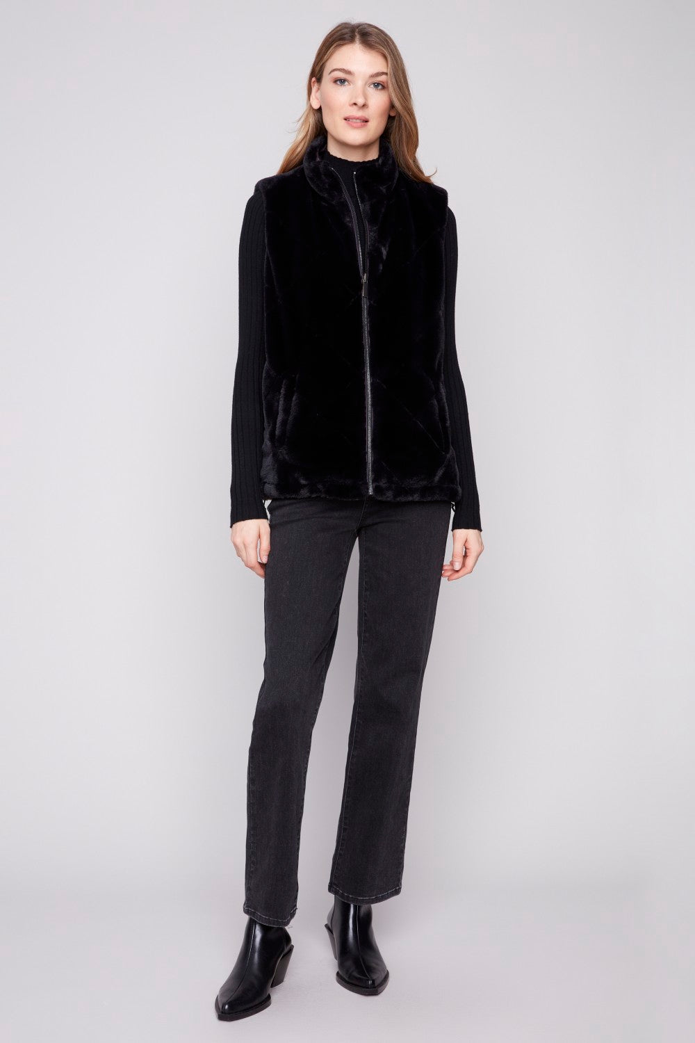 Charlie B Vest C6374P-666A-P001 Black