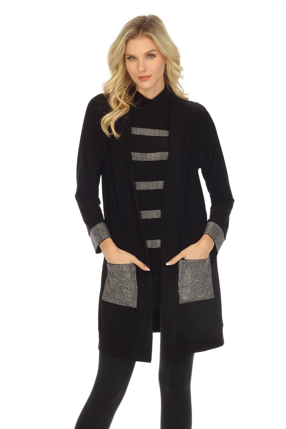 Tango Mango Twin-Set Cardigan T6783-99ITY Black – Belle Mia Boutique
