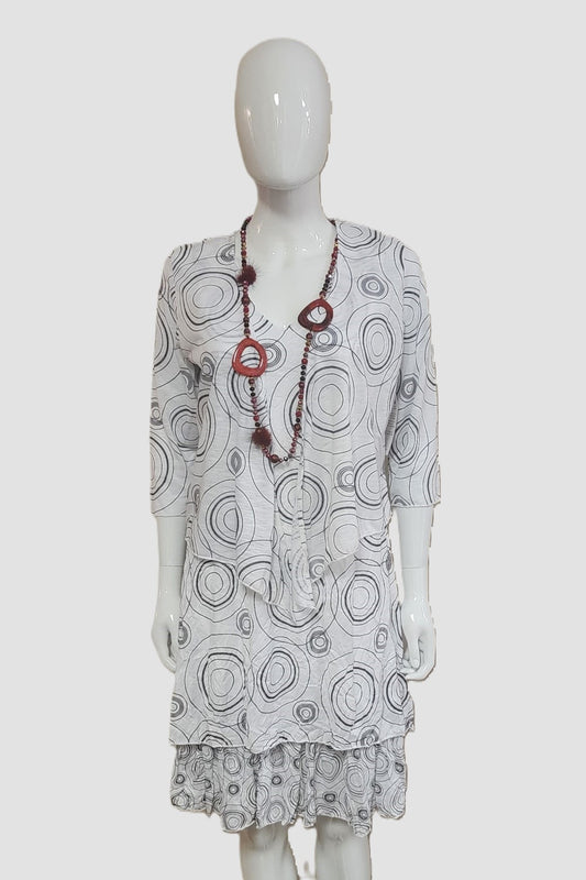 Tango Mango BOLERO T4020-5728SLUB Schwarz/Weiß