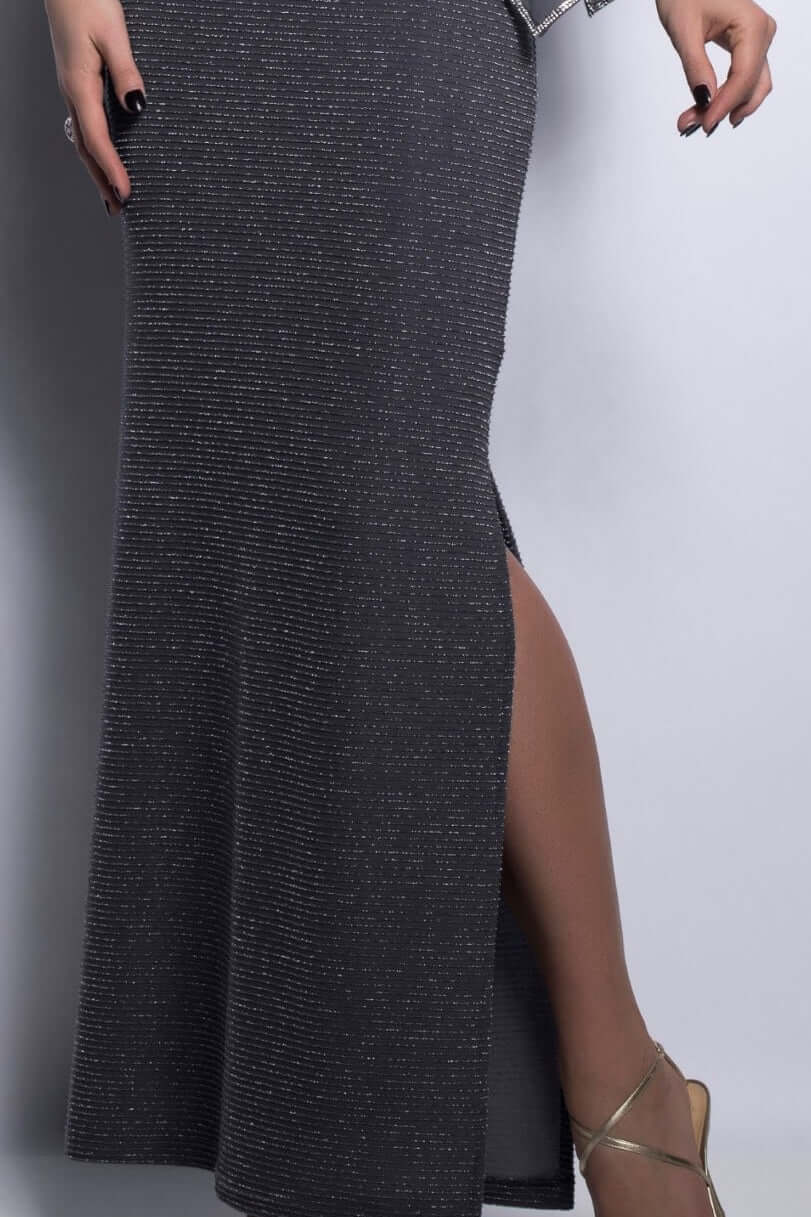 Frank Lyman Dress Style 179257-CHAR Charcoal Belle Mia Boutique