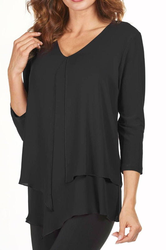 Frank Lyman Top Style 183215-BLK Black from BelleMiaBoutique.com
