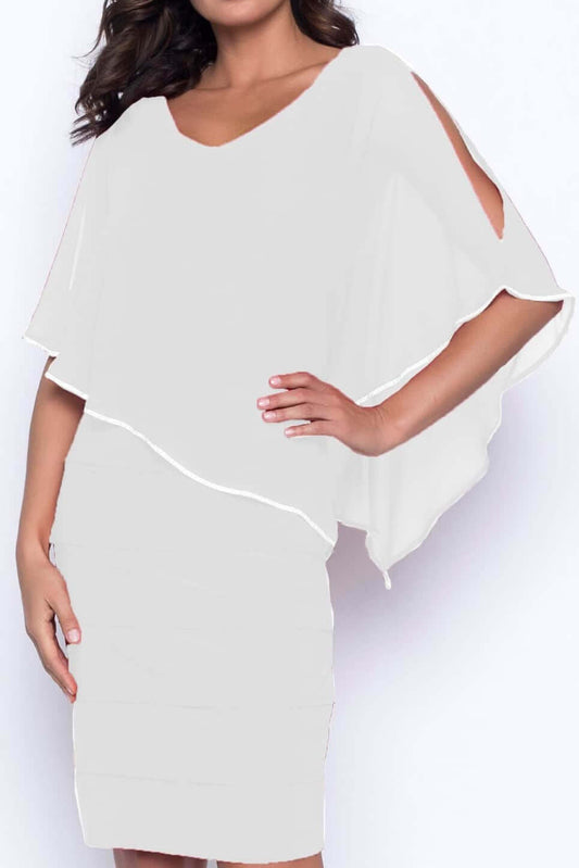 Frank Lyman Dress Style 195021-OW Off-White from BelleMiaBoutique.com