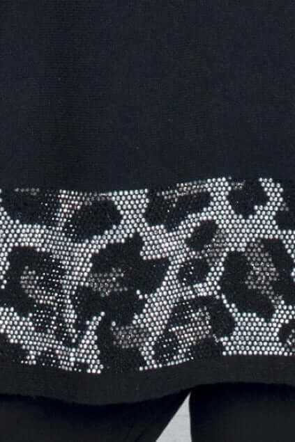 Frank Lyman Top 203104U Black/Silver Belle Mia Boutique