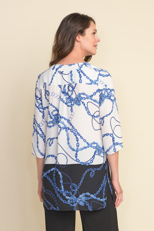 Joseph Ribkoff Tunic 212209 Blue/White Belle Mia Boutique