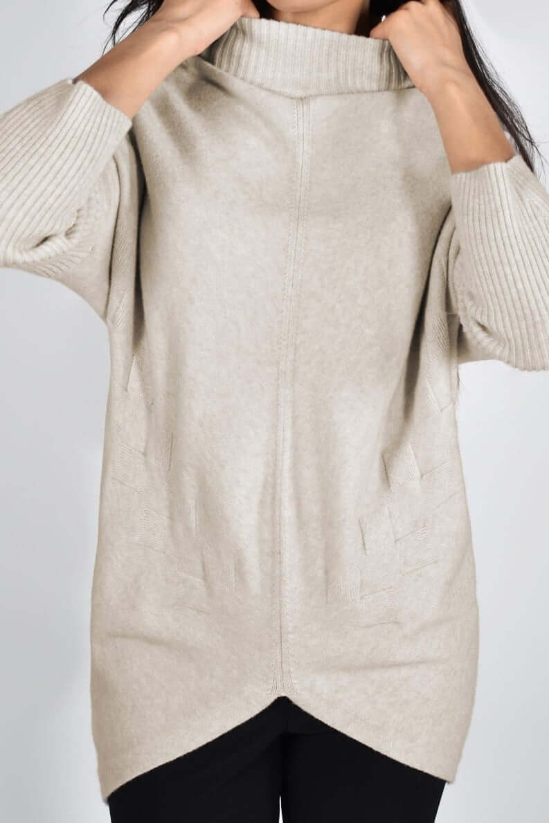Frank Lyman Sweater 213134U-OA Oatmeal Belle Mia Boutique